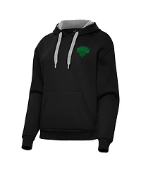 Antigua Women's Black New York Knicks St. Patrick's Day Victory Pullover Hoodie