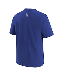 Nike Big Boys and Girls Light Beige/Blue New York Knicks 2025/26 City Edition Max90 T-Shirt