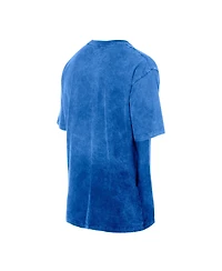 New Era Men's Blue York Knicks Oversized Throwback Collection Mineral Wash T-Shirt
