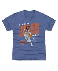 500 Level Big Boys and Girls Jalen Brunson Blue New York Knicks Slant T-Shirt