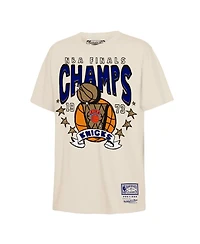 Mitchell & Ness Big Boys and Girls Natural New York Knicks 1973 Nba Finals Champions Hardwood Classics History T-Shirt