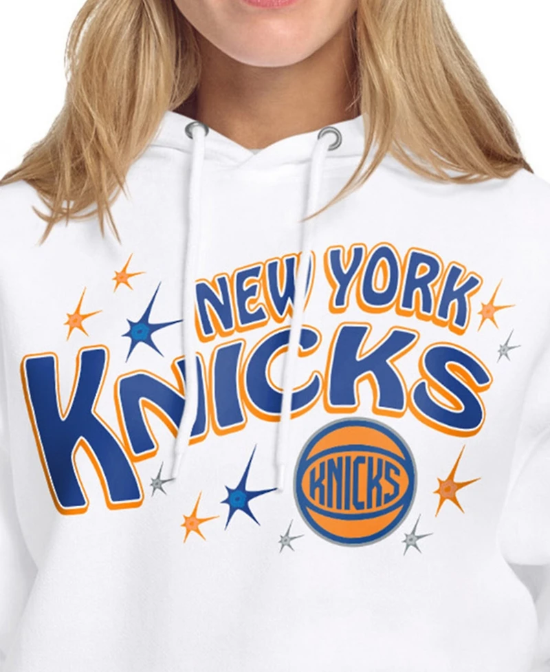 Starter Women's White New York Knicks Fireworks Fleece Hoodie
