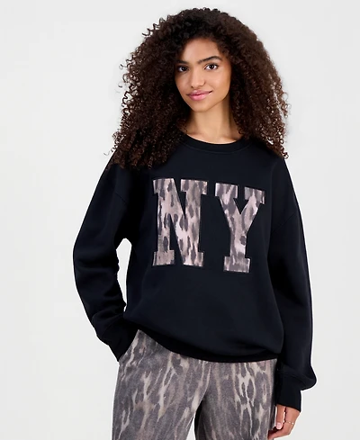 Madden Girl Juniors' Applique Crewneck Sweatshirt