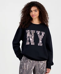 Madden Girl Juniors' Applique Crewneck Sweatshirt