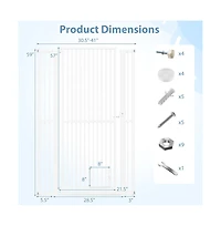 Ruie 59 in Extra Tall Pet Gate with Adjustable Width and Dual Lockable Doors