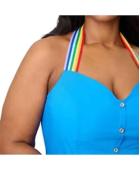 Smak Parlour Plus Sweetheart Halter Flare Dress
