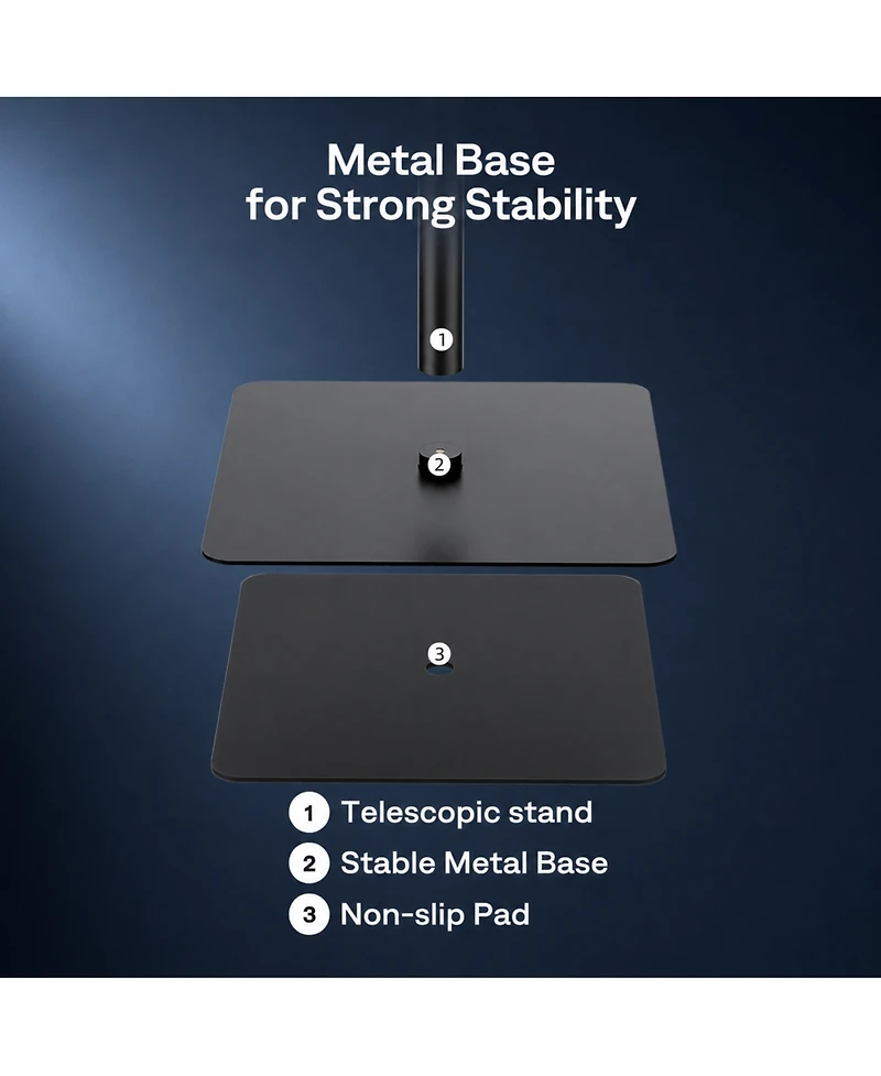 Aurzen Projector Floor Stand Screw Adjustable Durable and Stable, Compatible Most Projectors