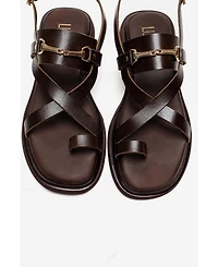 Forever & Always Shoes Women's Fabiana Leather Thong Sandal