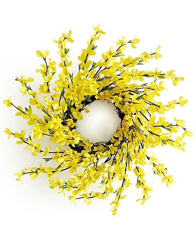 Gnuadz 20" Forsythia Grapevine Wreath Farmhouse Decor