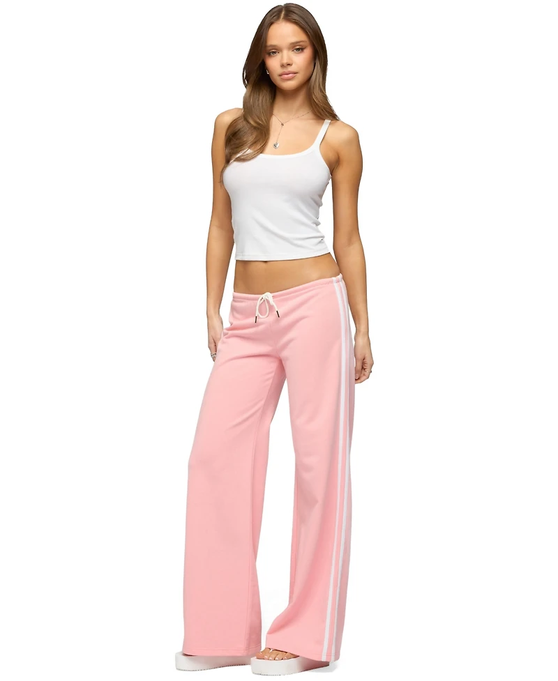 Edikted Women's Cammile Contrast Stripe Sweatpants