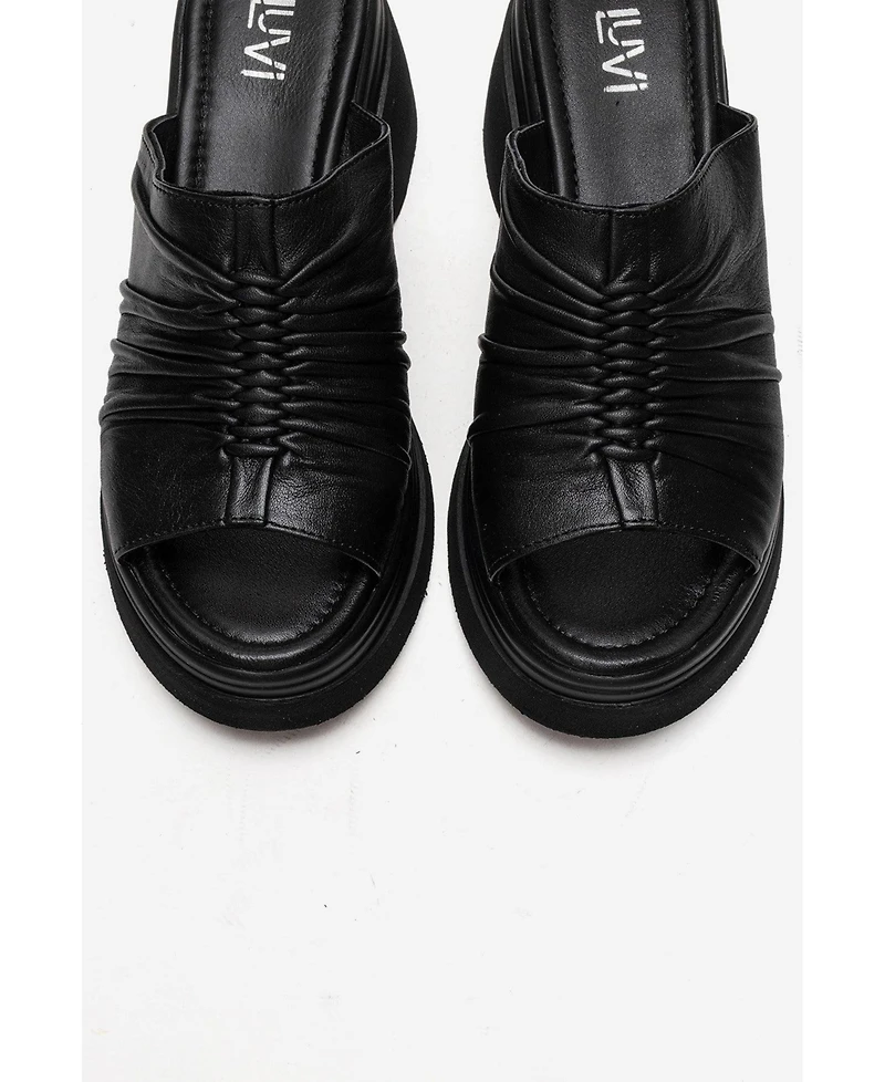 Forever & Always Shoes Nellie Leather Platform Sandal