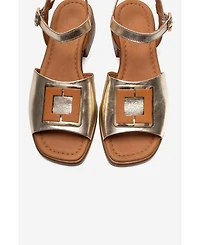 Forever & Always Shoes Women's Svelte Leather Buckle Sandal
