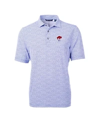 Cutter & Buck Men's Blue Buffalo Bills Throwback Logo Virtue Eco-Pique Botanical Polo Shirt