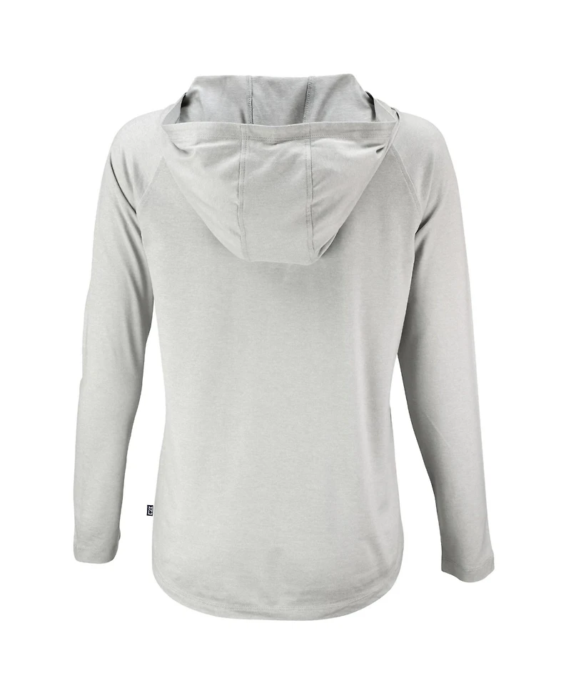 Cutter & Buck Women's Gray New York Yankees Coastline Epic Comfort Eco Hoodie Raglan Long Sleeve T-Shirt
