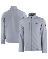 Cutter & Buck Men's Gray Los Angeles Dodgers Evoke Eco Softshell Full-Zip Jacket