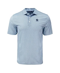 Cutter & Buck Men's Navy New York Yankees Pike Eco Diamond Dot Print Polo Shirt