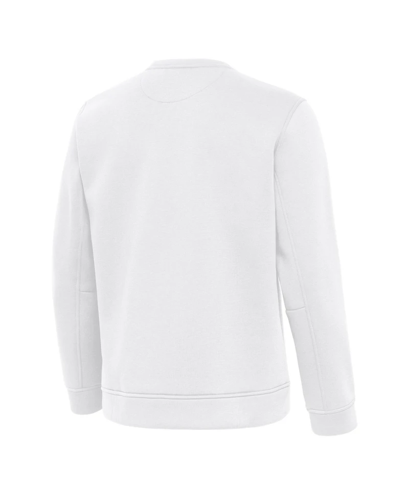 Antigua Men's White Los Angeles Dodgers Relevant Lightweight Pullover Sweatshirt