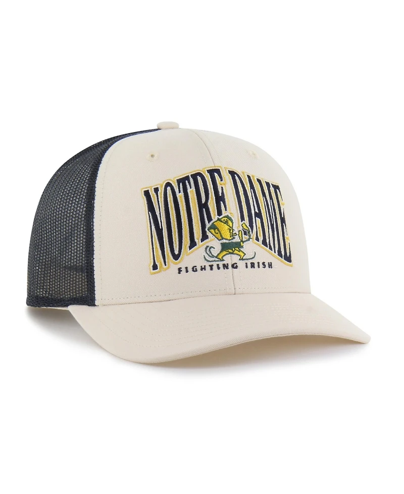 '47 Brand Men's Natural Notre Dame Fighting Irish Drawbridge Trucker Adjustable Hat