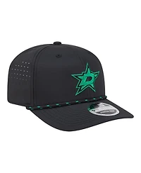 New Era Men's Black Dallas Stars Sport Vented 9SEVENTY Rope Adjustable Hat