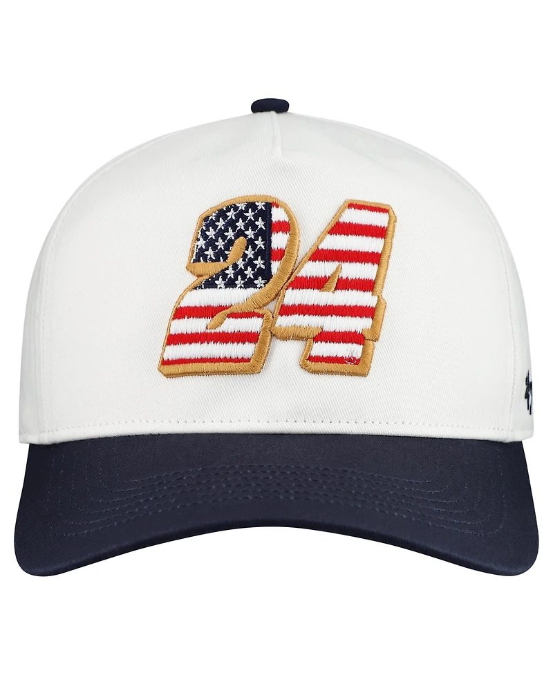 '47 Brand Men's White William Byron Flag Fill Two-Tone Team Adjustable Hitch Hat