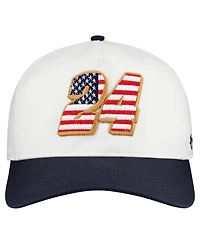 '47 Brand Men's White William Byron Flag Fill Two-Tone Team Adjustable Hitch Hat