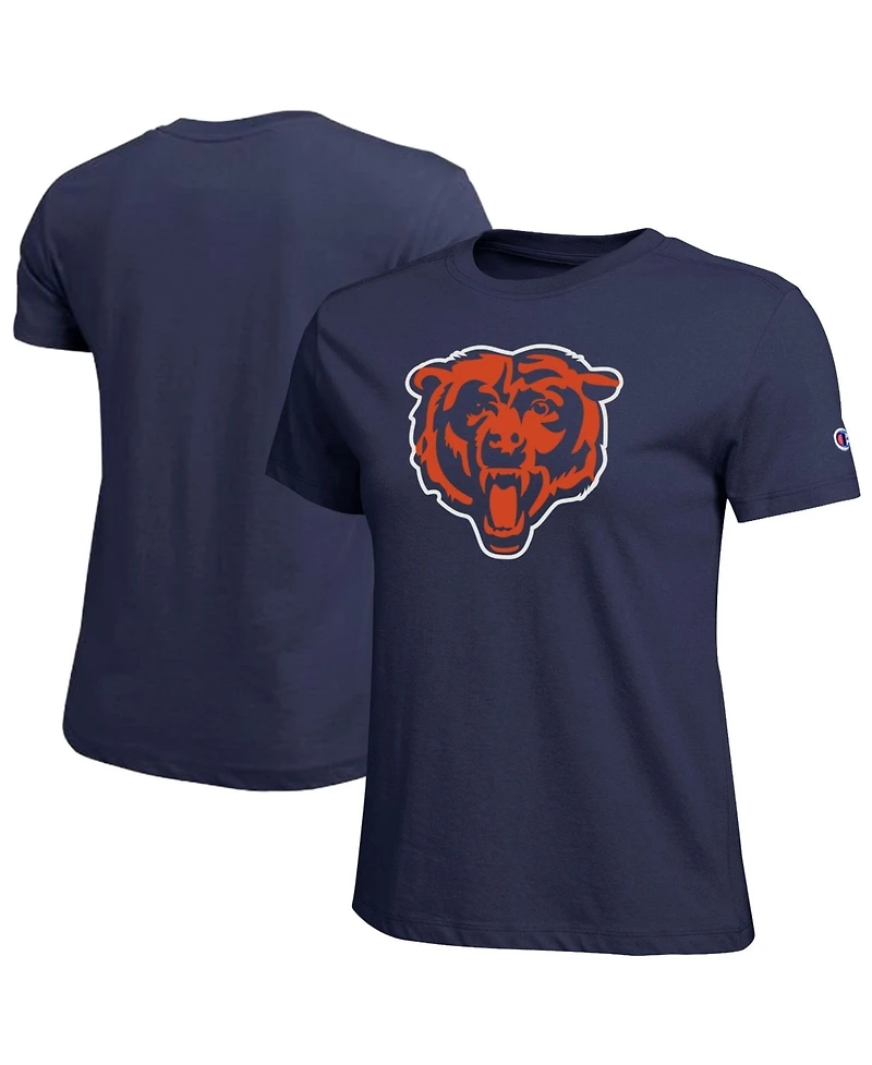 Champion Women's Navy Chicago Bears Logo T-Shirt