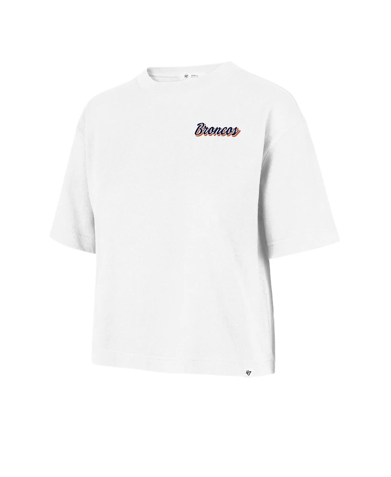 '47 Brand Women's White Denver Broncos Collage Script Reed City T-Shirt
