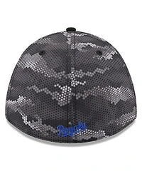 New Era Men's Black Kansas City Royals Camo 39THIRTY A-Frame Flex Hat