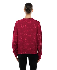 New Era Women's Wine Cleveland Cavaliers Throwback Collection Mineral Wash Crewneck Sweatshirt