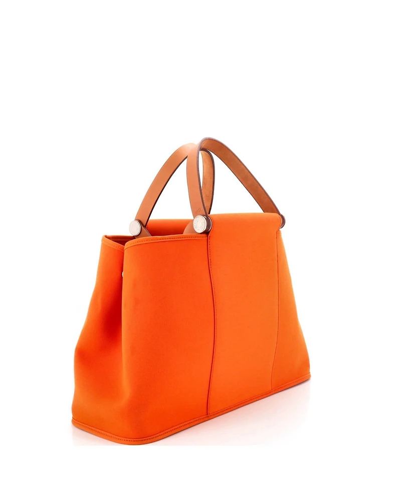 Pre-Owned HERMES 39 Cabag Elan Toile and Leather