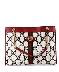 Pre-Owned Gucci Large Rajah Chain Tote Gg Tweed
