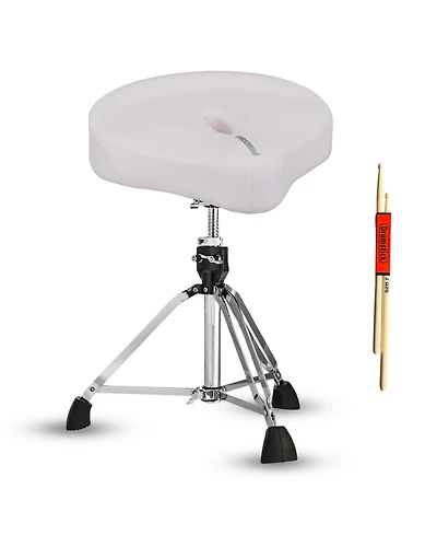 5 core Drum Throne 4inch Padded Seat Adjustable 25.5inch 360degree(s) Swivel Heavy Duty Guitar Stool