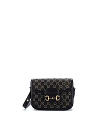 Pre-Owned Gucci Small Horsebit 1955 Shoulder Bag Gg Denim