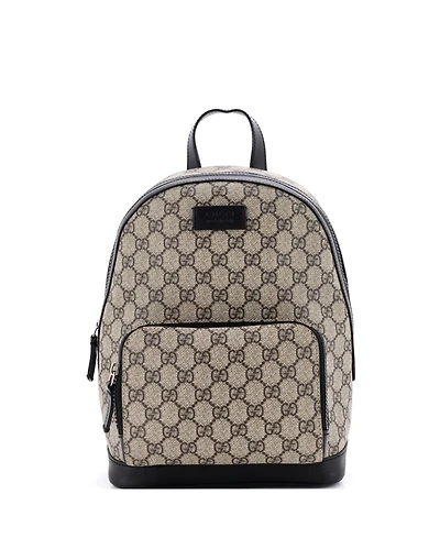 Pre-Owned Gucci Small Zip Pocket Backpack Gg Coated Canvas