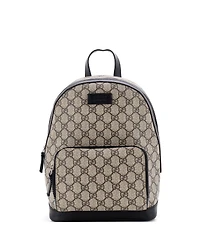 Pre-Owned Gucci Small Zip Pocket Backpack Gg Coated Canvas
