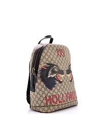 Pre-Owned Gucci Medium Zip Around Backpack Printed Gg Coated Canvas