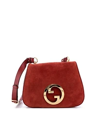 Pre-Owned Gucci Medium Blondie Nm Flap Bag Suede