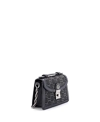 Pre-Owned Gucci Mini Ophidia Flap Top Handle Bag Gg Canvas