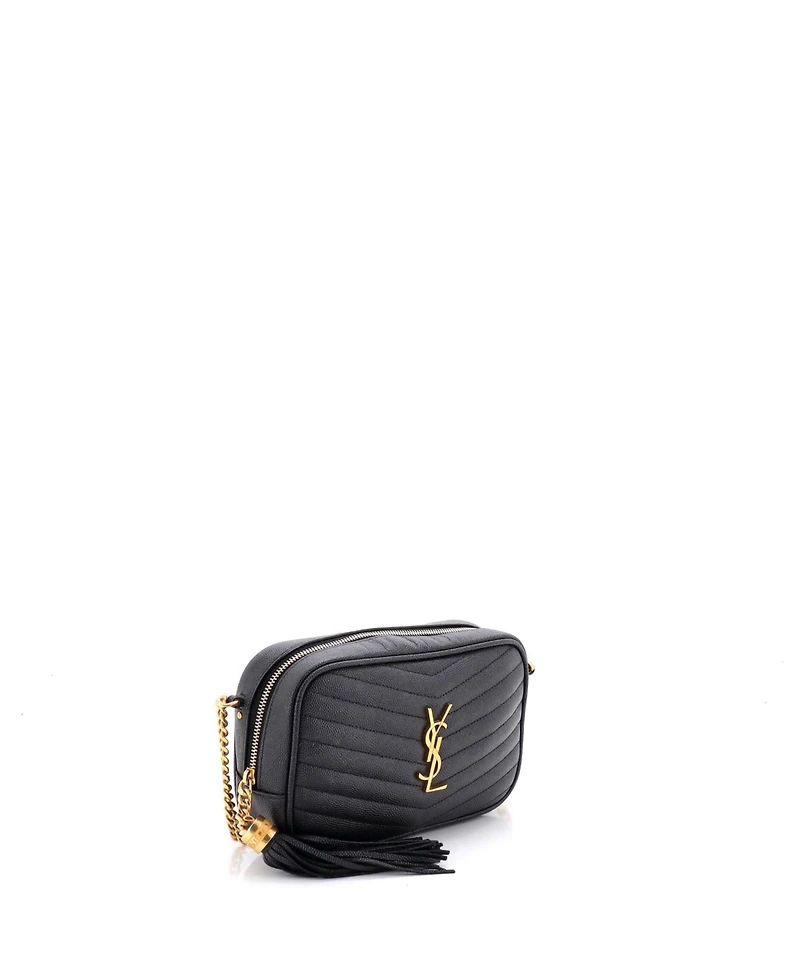 Pre-Owned Saint Laurent Mini LouLou Crossbody Bag Matelasse Chevron Leather