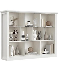Aheaplus 10 Cubes Storage Bookshelf, Floor Standing Bookcase