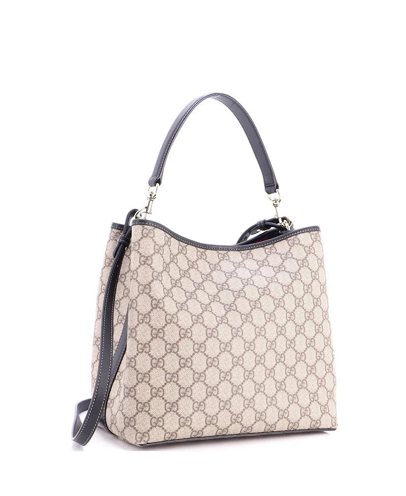 Pre-Owned Gucci Medium Gg Emblem Bucket Bag Gg Coated Canvas