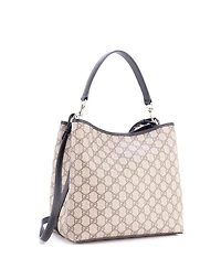 Pre-Owned Gucci Medium Gg Emblem Bucket Bag Gg Coated Canvas