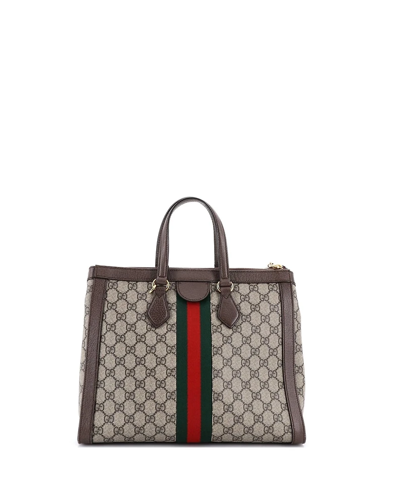 Pre-Owned Gucci Medium Ophidia Top Handle Tote Gg Coated Canvas