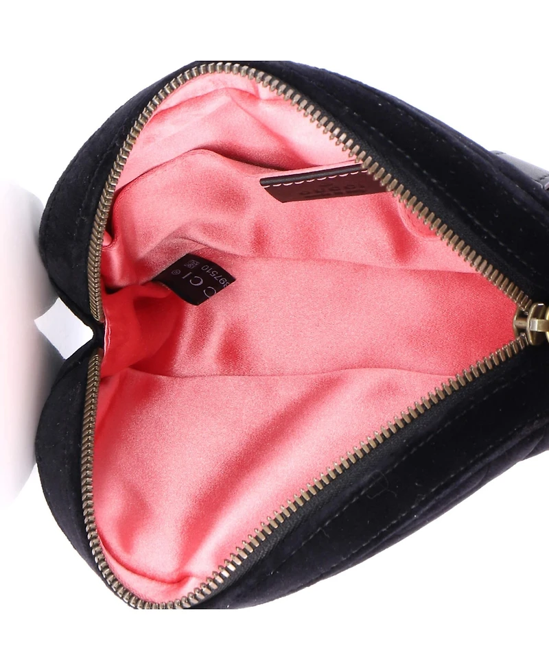 Pre-Owned Gucci Gg Marmont Belt Bag Matelasse Velvet