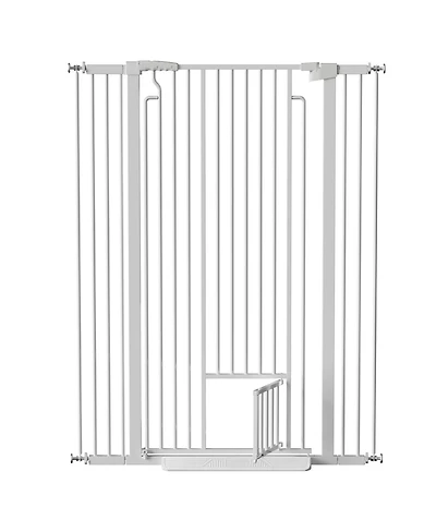 Streamdale Furniture Extra Tall Cat Gate with Small Door, Pressure Mounted
