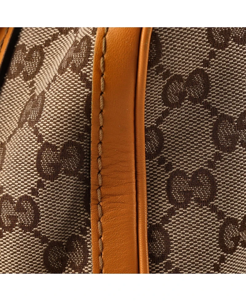 Pre-Owned Gucci Small Vintage Web Boston Bag Gg Canvas