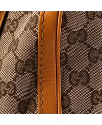 Pre-Owned Gucci Small Vintage Web Boston Bag Gg Canvas