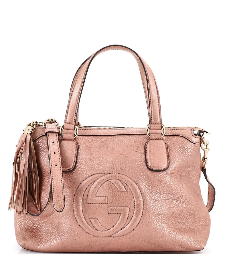 Pre-Owned Gucci Soho Convertible Soft Top Handle Bag Leather