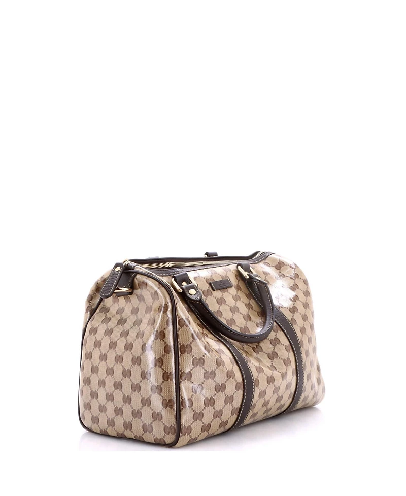 Pre-Owned Gucci Medium Joy Boston Bag Gg Coated Canvas