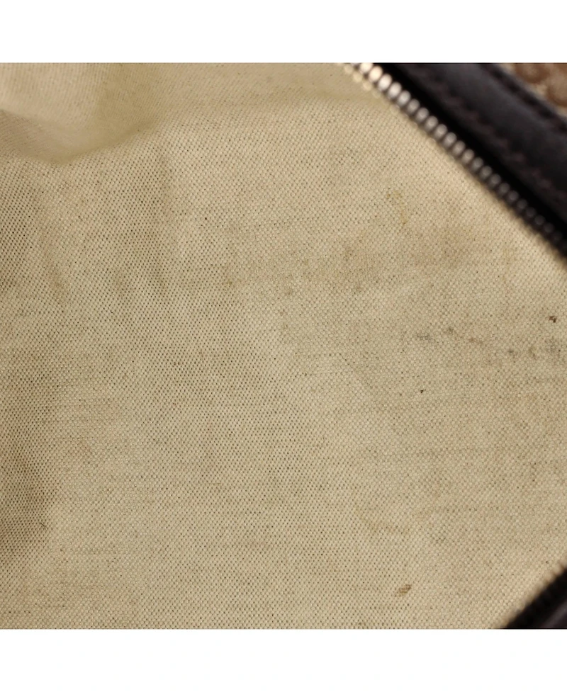 Pre-Owned Gucci Medium Vintage Bee Web Boston Bag Gg Canvas